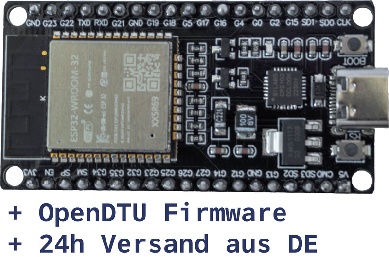 Esp32 Mit Opendtu Firmware # Usb-C # Cp2102 # Esp32-Wroom-32 # Bluetooth U. Wlan