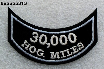  HARLEY DAVIDSON OWNERS GROUP HOG 30,000 MILEAGE MILES VEST JACKET PATCH