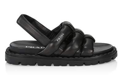 Prada logo hotsell sandal