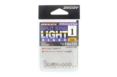 Decoy R-4 Split Rings Light Class Silver Size 1 (7544)