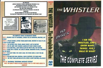 THE WHISTLER RARE TV SERIES..COMPLETE SERIES ON 10 DVD-R DISCS