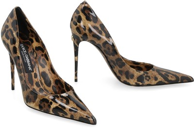 Pre-owned Dolce & Gabbana Lollo Leather Pumps In Animalier