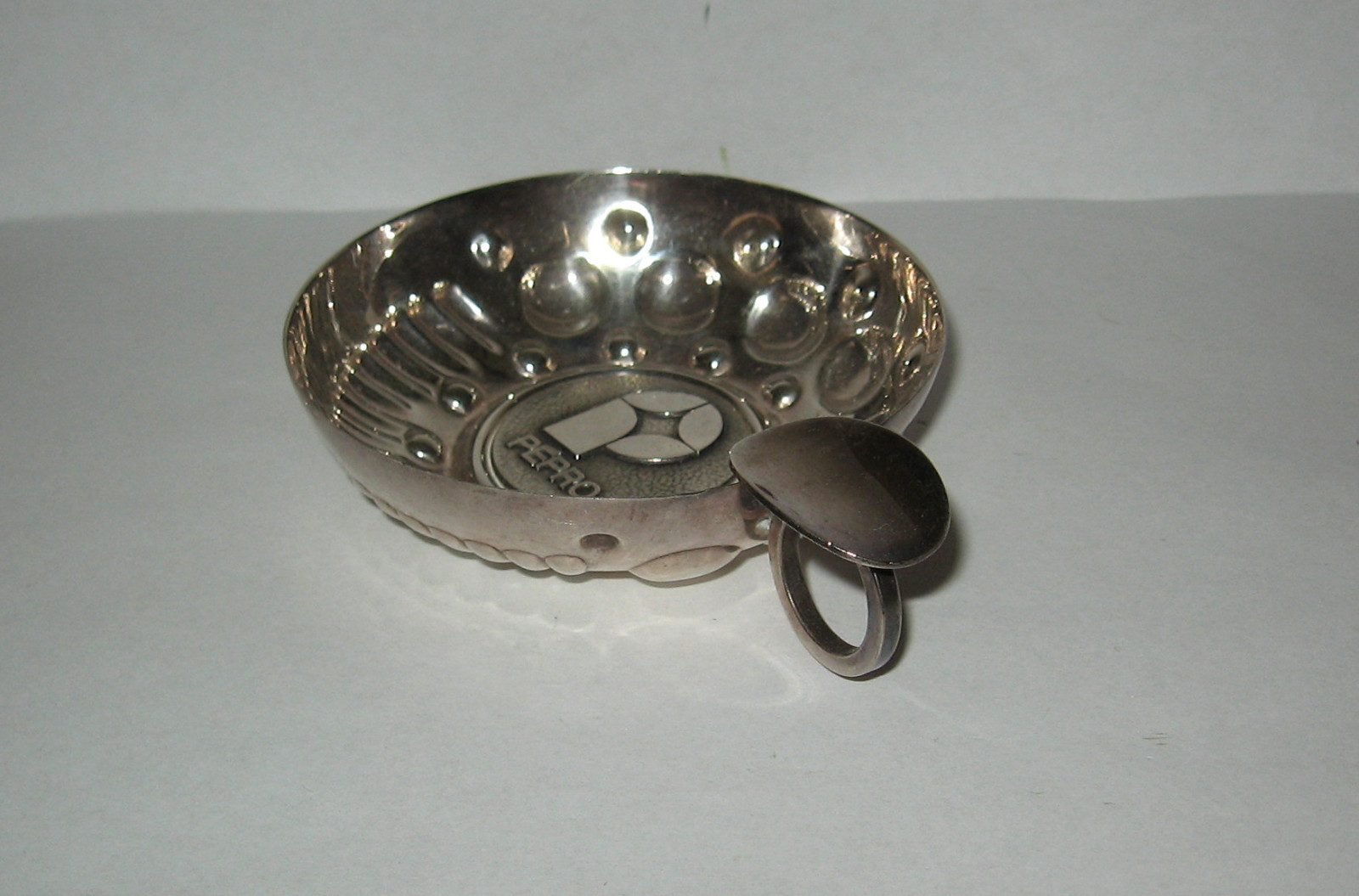 Vintage Lyon Silver Plate Advertising Pepro Brandy Wine Taster 83.4 Grams