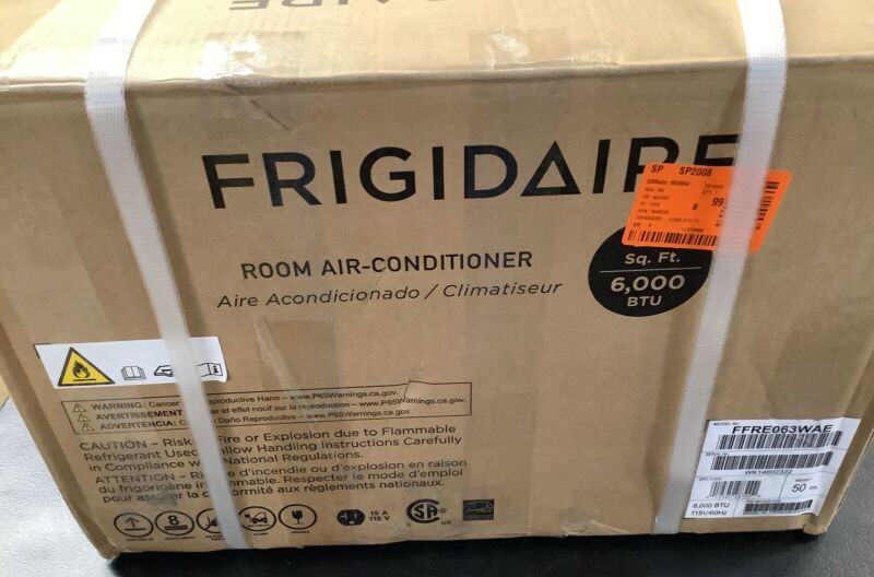 New Frigidaire Ffre063wae Air Conditioner Full Function 6000 Btu W/Remote White