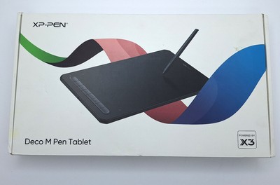 Drawing Tablet XPPen Deco M Computer Graphic Tablet Battery-Free X3 Stylus Black