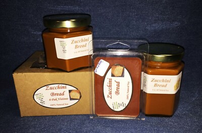 *NEW* Hand Poured Bakery Scents Soy Candles Tarts & Votive - Zucchini Bread