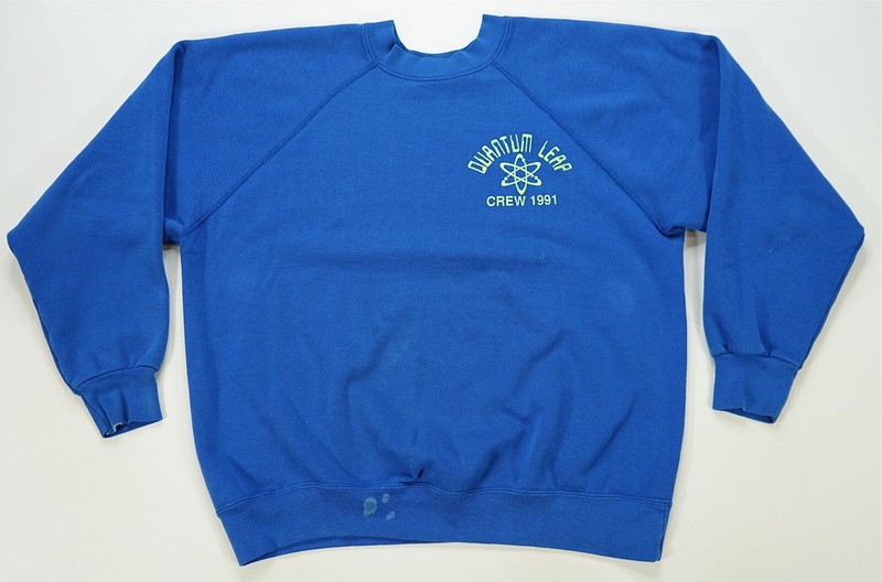 トップス A.PRESSE Vintage Sweatshirt blue Rare Vintage Quantum Leap Belisarius Productions Crew 1991