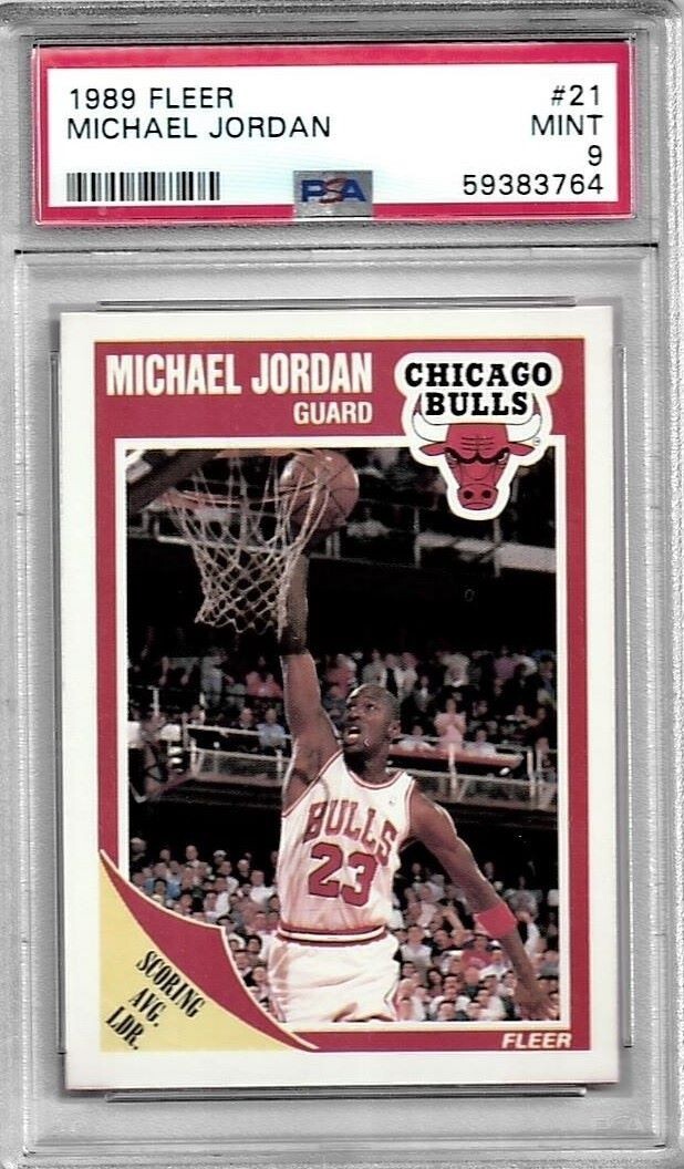その他 Fleer Michael Jordan DOE PSA 9 1986 Fleer — Michael Jordan — ROOKIE — PSA 8 (oc) — REHOLDER