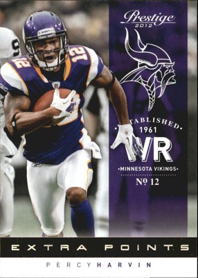 2012 Prestige Extra Points Gold Vikings Football Card #105 Percy Harvin