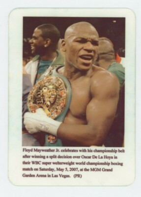Floyd Mayweather vs Oscar De La Hoya Press Release METAL Boxing Photo