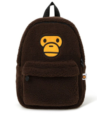 A BATHING APE BAPE BABY MILO MINI FUR BACKPACK KIDS H10.63 × W7.48 × D4.72 inch