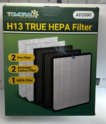 Tomoral H13 True Hepa Replacement Filter Activated Carbon AD2000 Air Purifier