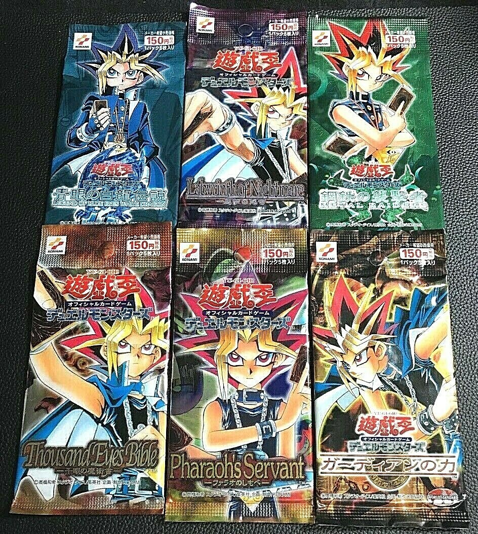 Yu-Gi-Oh Unopened 6 Pack Set Very Old Rare Japanese Yugioh