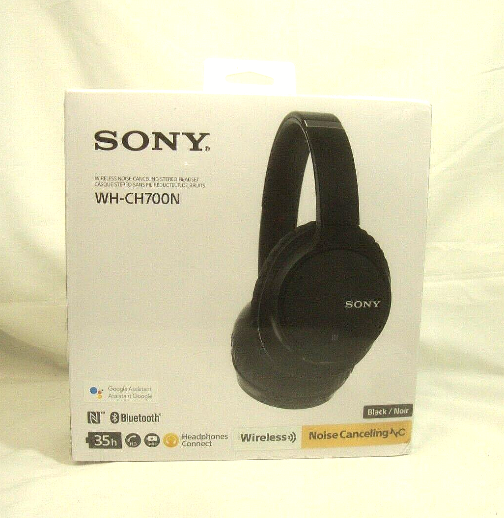 Sony Wireless Noise Cancelling Over The Ear Bluetooth Headphones WH CH700N BK 657379056055 eBay