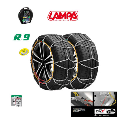 Catene da neve 9 mm per pneumatici 195/65/16 195/65 R16 - Gruppo 9