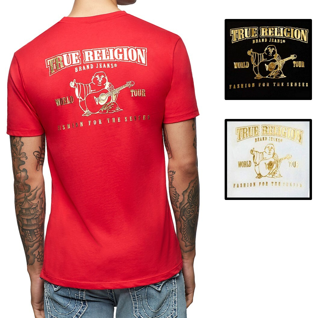 関税込み♪【TRUE RELIGION】PUFF PRINT ブッダ ロゴ ★ Tシャツ TR BUDDHA PUFF PRINT TEE | True Religion