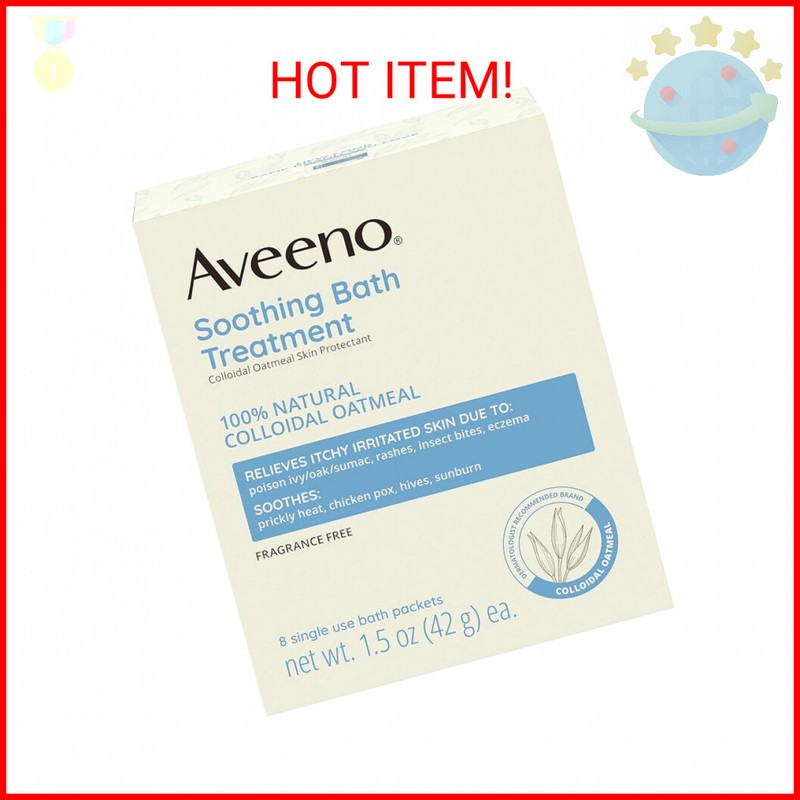 Aveeno Soothing Bath Treatment with 100% Natural Colloidal Oatmeal for Treatment