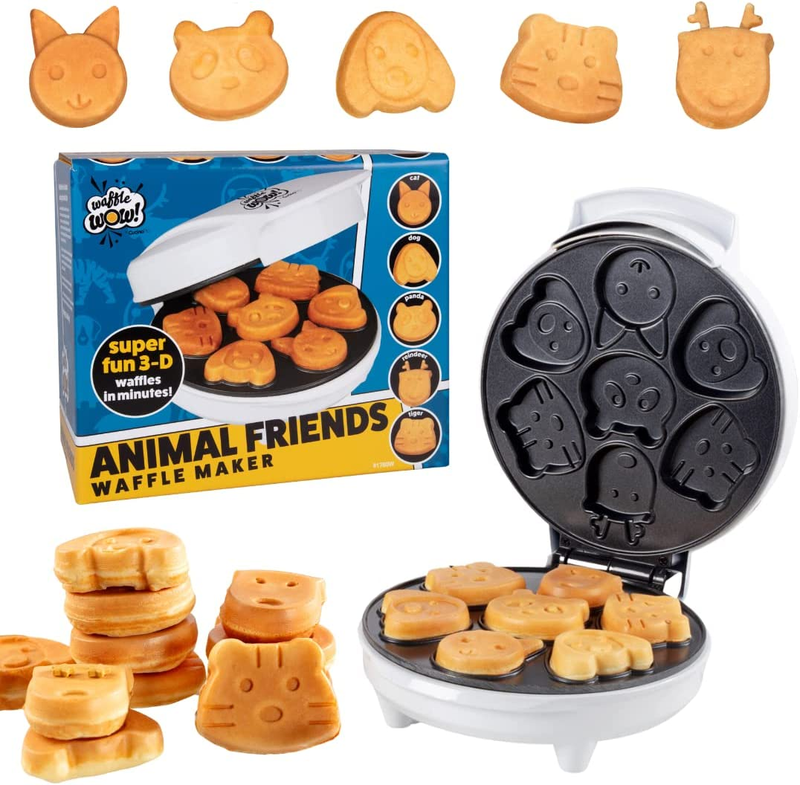Animal Mini Waffle Maker- Makes 7 Fun, Different Shaped Panc