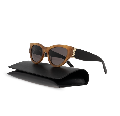 Pre-owned Saint Laurent Yves  Sl-m94-007 Havana Sunglasses