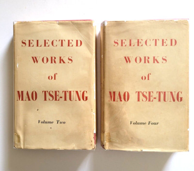 SELECTED WORKS OF MAO TSE-TUNG - VOL 2 (1954) & VOL 4 (1956) - HC/DJ - LONDON