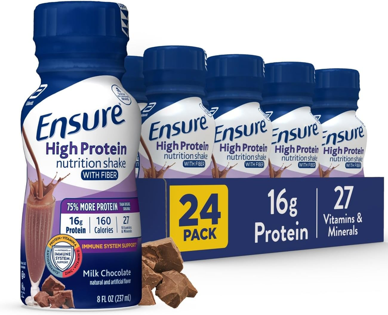 High Protein Bottled Milk Chocolate Nutrition Shake with Fiber, Ready To