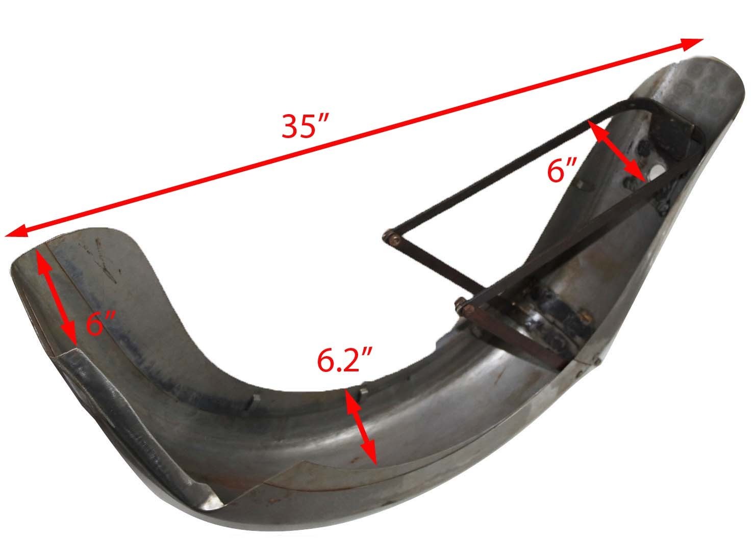 Indian Chief Scout 101 Rear Mudguard Fender Raw Steel 1936 -39 Rigid Frame