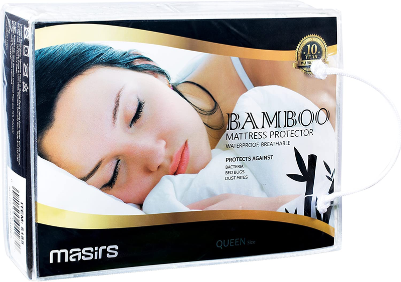 Bamboo Mattress Protector Queen Size Cover Bed Bug Dust Mites Waterproof Soft US