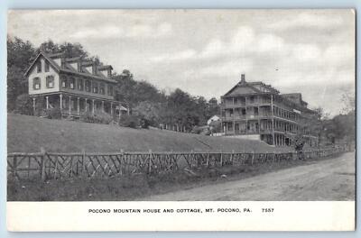 Mt. Pocono Pennsylvania PA Postcard Pocono Mountain House And Cottage c1920's