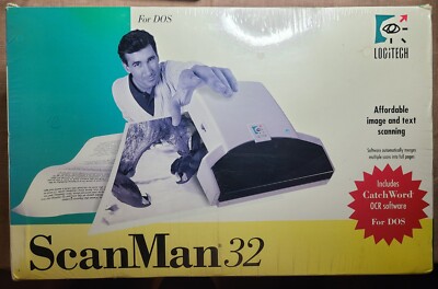 New Unopened Box Vintage Logitech ScanMan 32 For Dos - Rare