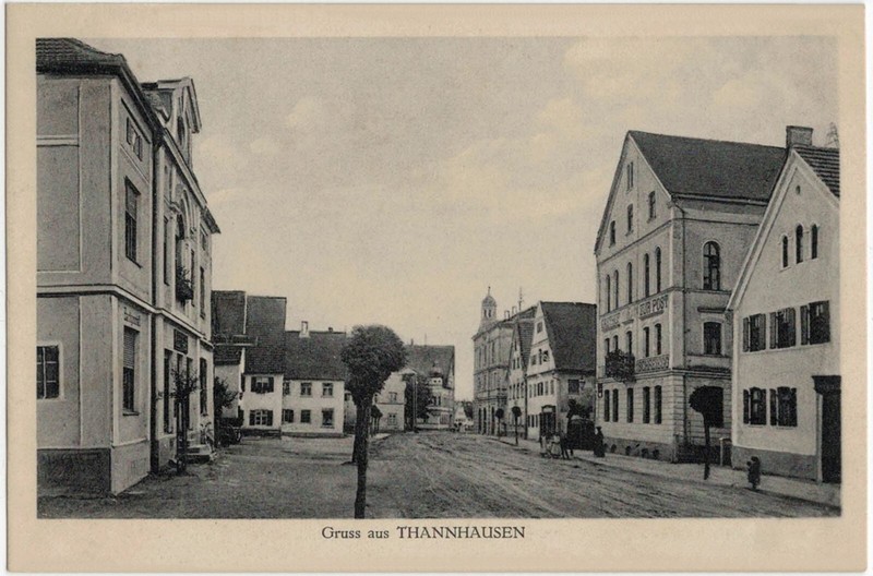 Thannhausen Im Kreis GÃ¼Nzburg Schwaben Ortspartie Ansichtskarte 1918