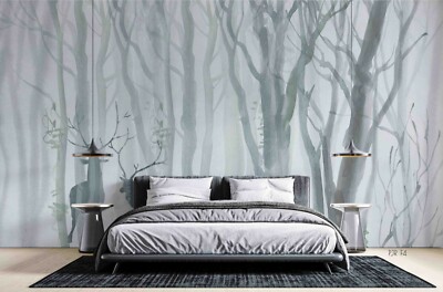 3D Ink Forest Elk Wallpaper Wall Mural Self-adhesive Removable 570