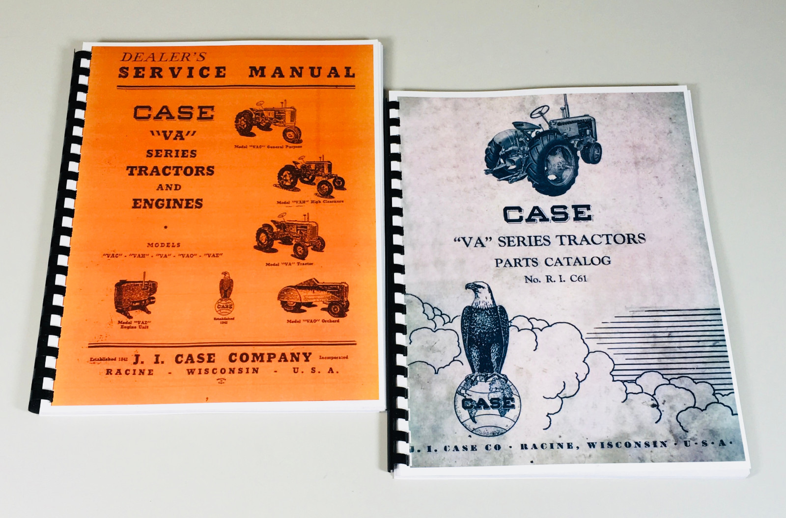 CASE VA SERIES TRACTORS VAC VAH VAI VAO VAS VAE SERVICE PARTS REPAIR MANUAL SET eBay