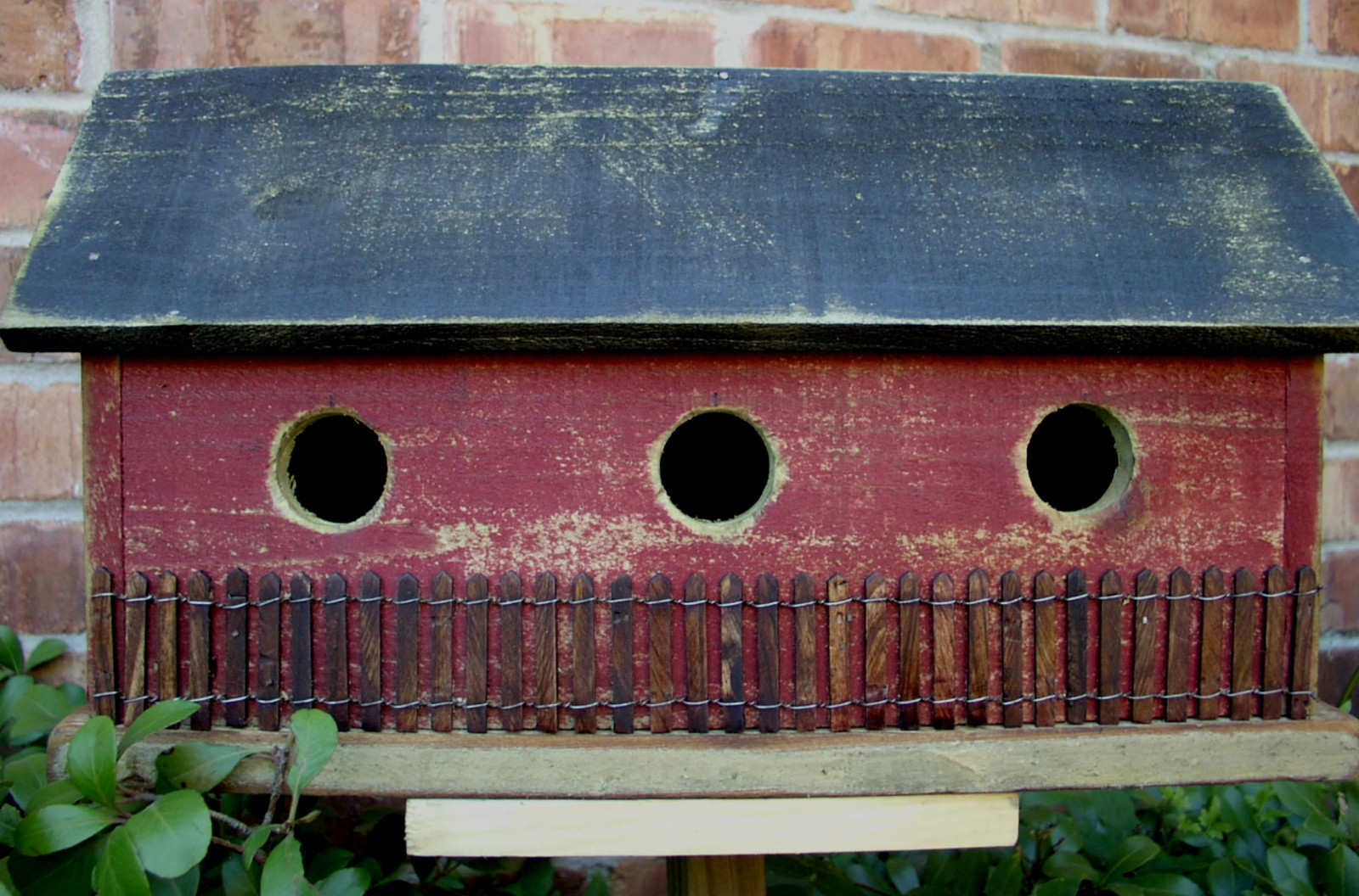 Primitive Folk Art Saltbox Farmhouse Birdhouse