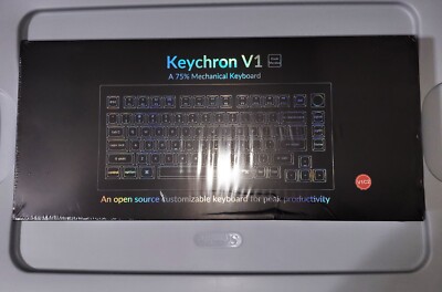 Keychron (V1-C2) QMK Custom Mechanical Keyboard - Assembled Knob -Frosted Black