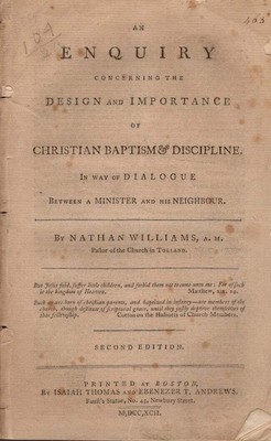 Nathan Williams / Enquiry Concerning the Design and Importance of Christian