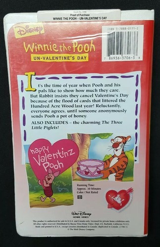 Winnie the Pooh - Un-Valentines Day (VHS, 1995)