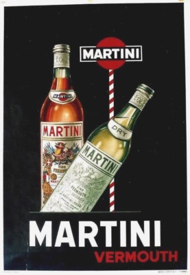 1948年 フランス製ヴィンテージ広告ポスター Martini（マルティーニ） 1948年 フランス製ヴィンテージ広告ポスター Martini