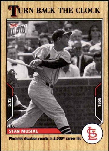 1988 TOPPS BASEBALL STAN MUSIAL 1963 TURN BACK THE CLOCK CARD No