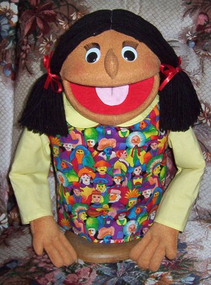 Ethnic Family Set of 4 Puppets -Custom-Hispanic,Asian, African/American-Ministry