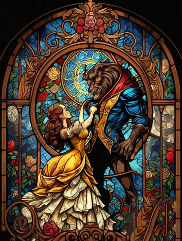 Diamond Painting Kits for Adults - Beauty and the Beast DIY 5D Diamond Art Kits