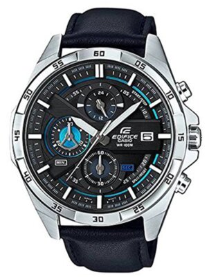 Pre-owned Casio Mens Watch Silver Black Edifice Chronograph Efr-556l-1a Stainless Steel