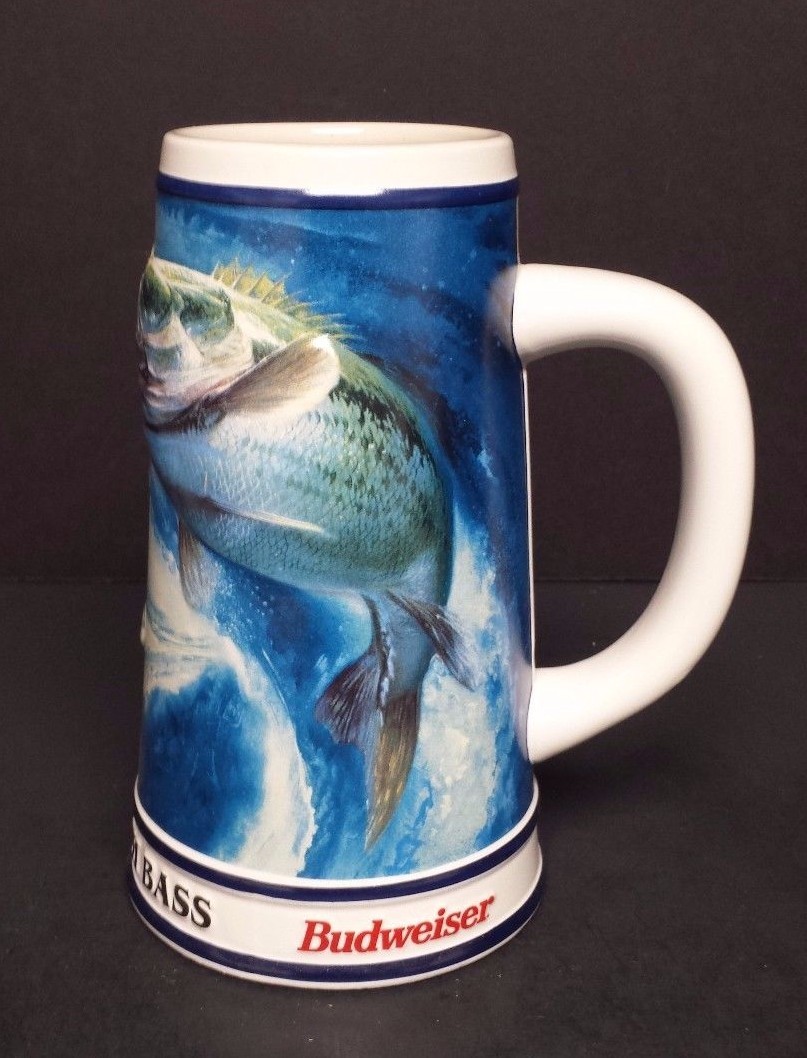1998 Budweiser Angler's Edition Largemouth Bass stein  CS270