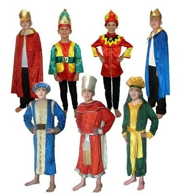 Three Wise Men King Costume Man Kings Childrens Kids Nativity Fancy Dress