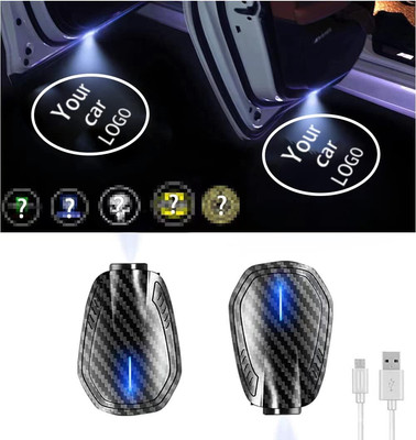 2Pcs Car Door LED Logo Projector Light Rechargeable Wireless Car Door Lights