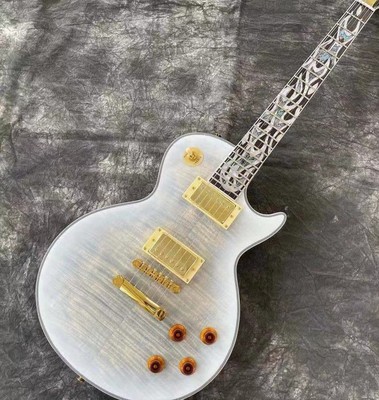 Custom White 6-String Electric Guitar High Quality Golden Hardware In Stock
