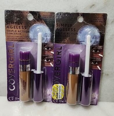 2- Covergirl Simply Ageless Triple Action Concealer #380 Soft Sable 