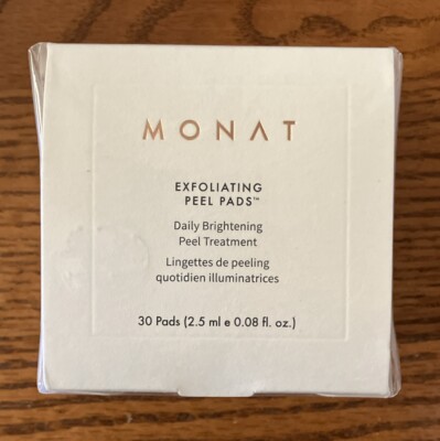 MONAT EXFOLIATING PEEL PADS Daily Brightening Peel Treatment 30 Pads SEALED NEW