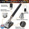 POLIGO Safe Grill Brush and Scraper with Deluxe Handle - 18