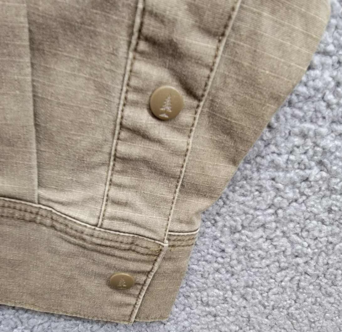 Bass Outdoor Ripstop Utility Shacket Men's L Teak Long Sleeve Snap Closure - Picture 11 of 19