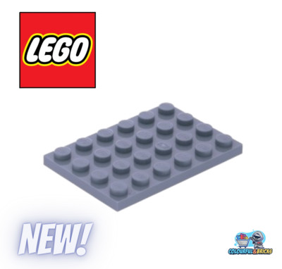 Lego  5x Plate 4x6* Basis* 3032* (Sand Blue) Grund Platte*  Star Wars* Neuware